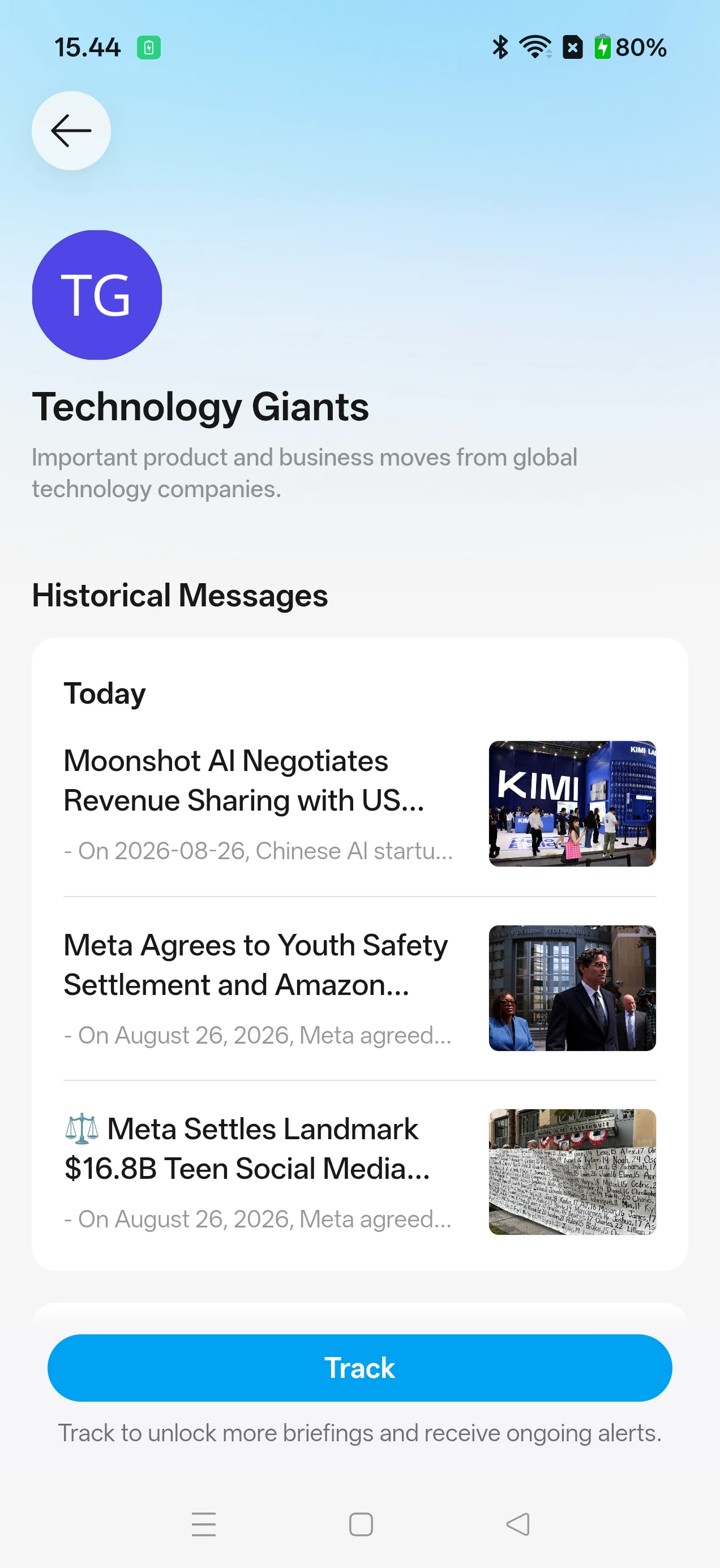 Cachup topic detail page